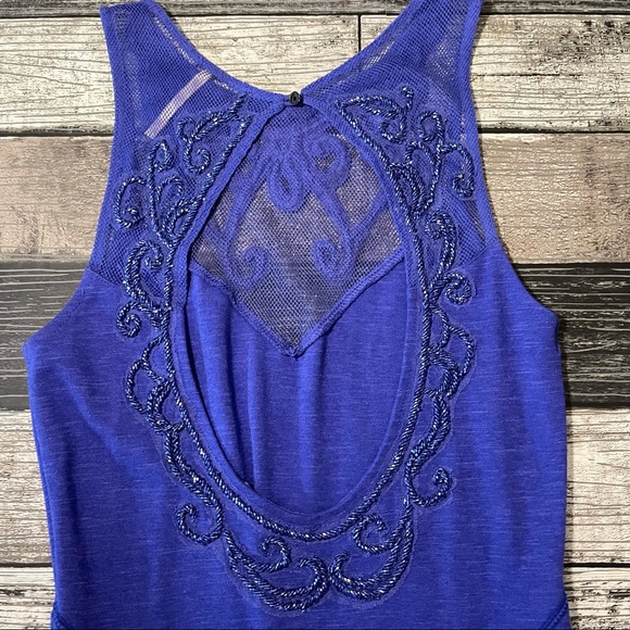 Free People Indigo Bodycon Backless Mini Dress Women’s Size XS Cotton - Picture 8 of 11